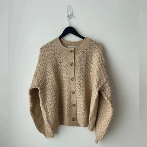Garcia  knit camel cardigan sweater